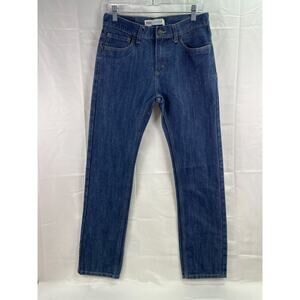 Levi's Women Skinny Dark Blue Denim Slim Straight Jeans Pants Size Regular 20